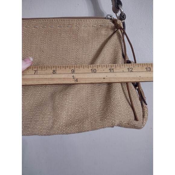 FOSSIL Brown Tan Purse Over Shoulder Hand Bag Zip Closure casual Boho - Picture 5 of 8